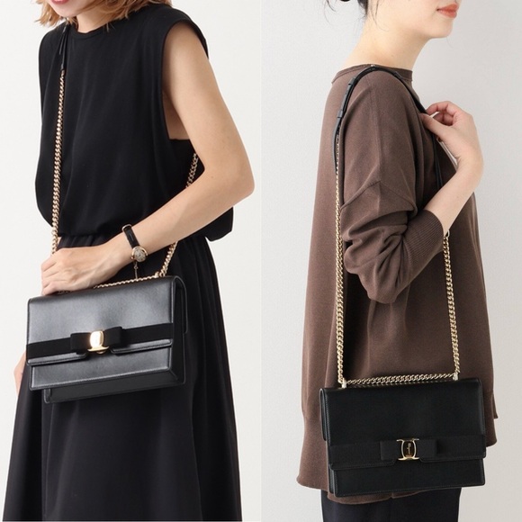 SALVATORE FERRAGAMO - VERA BOW CROSS-BODY BAG - Picture 15 of 16